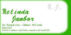 melinda jambor business card