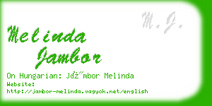 melinda jambor business card